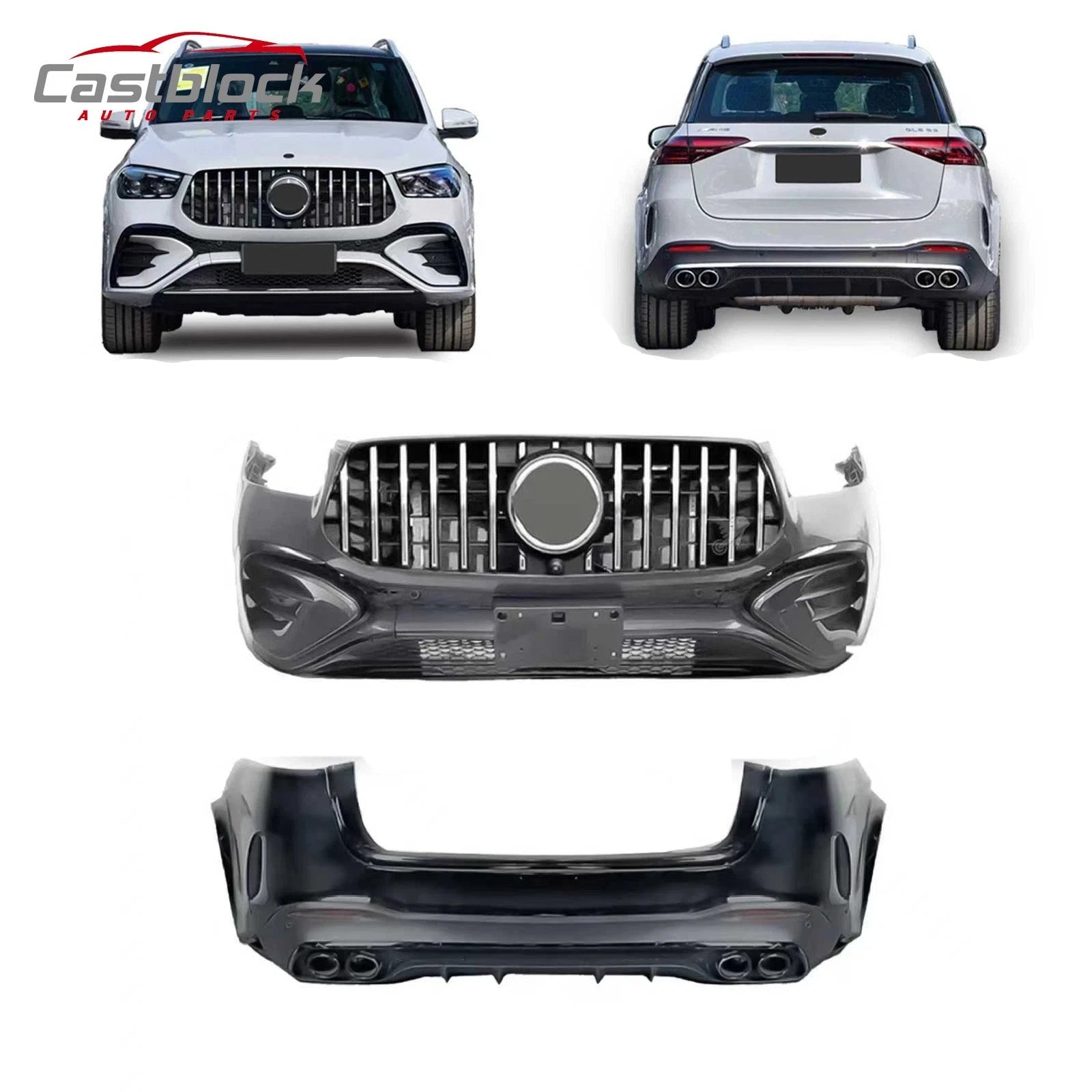 Gle Rear Bumper Different Mercedes Benz GLE W167 GLE53 AMG Full Bumper Kit Front and Rear(2024-2 ...