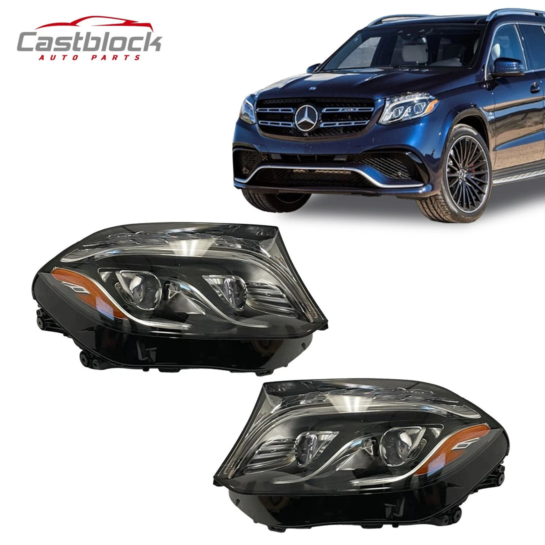 For 2017-2019 Mercedes GLS166/450/550/63 Left Right LED Headlight 166 ...