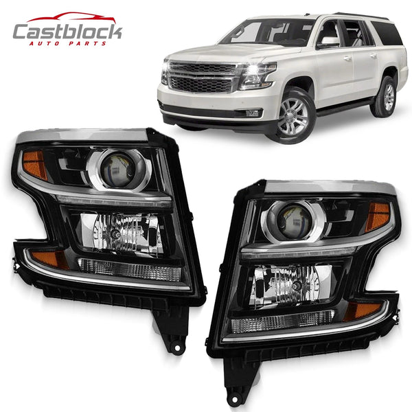 2PCS For 2015-2020 Chevrolet Tahoe HID Headlight Lamp Left+Right Side