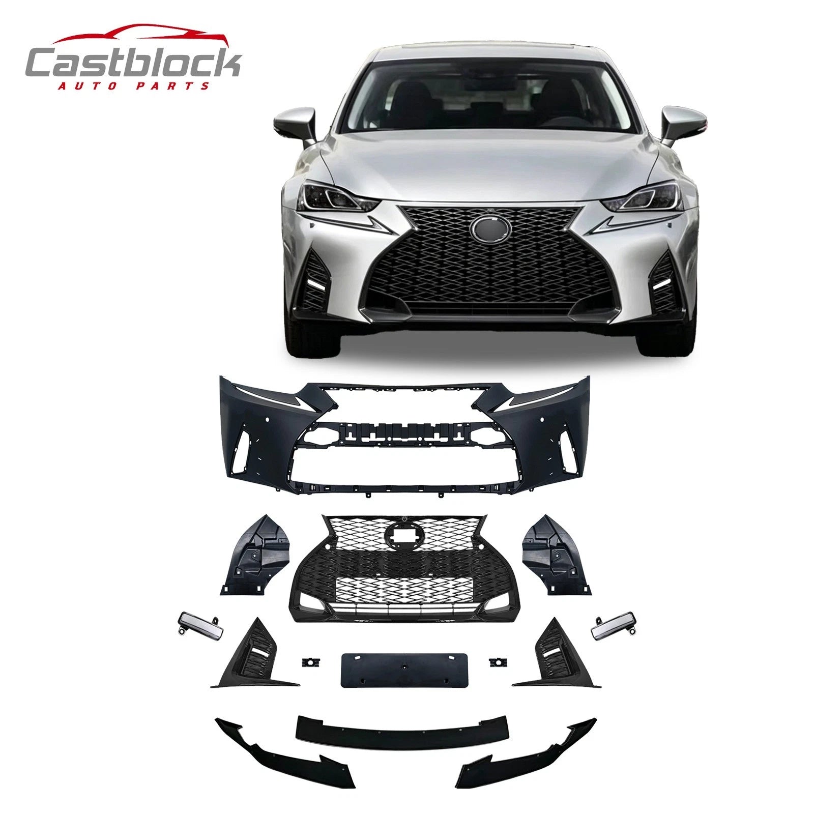 Lexus IS250 IS350 IS200t Convert To 20+ Sport Front Bumper kit（2017-20 ...