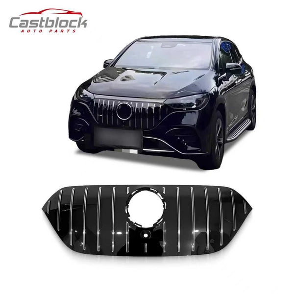 For Benz EQS SUV W296 GT Style Front Bumper Center Hood Grille Cover 2022+ 23-24