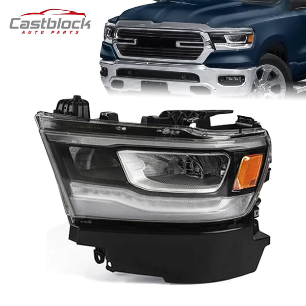 For 2019-2023 Dodge RAM 1500 LED Chrome Headlight Left Driver Side 68533273AB