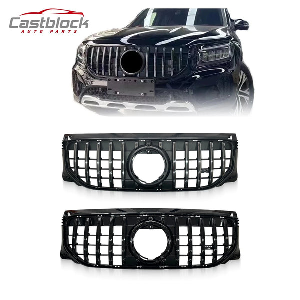 For 2024+ Mercedes Benz X247 GLB  Gloss Black GT Front Grille Bumper Mesh Grille