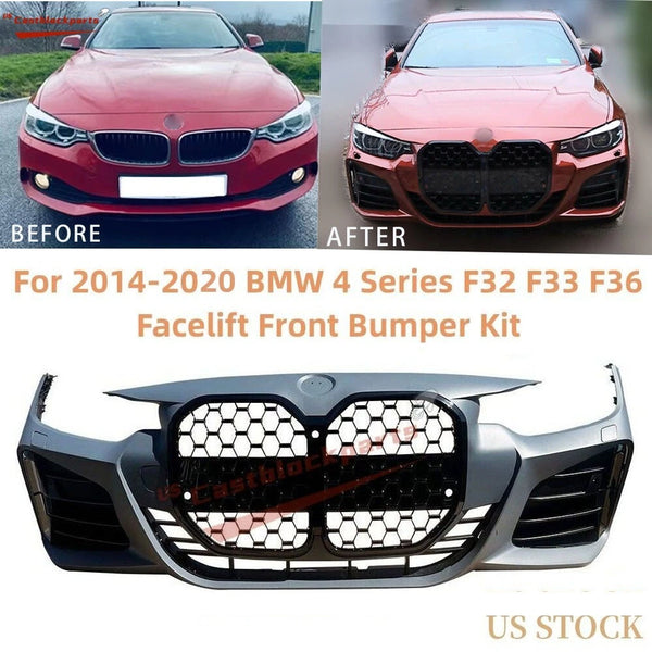 New Fit 2014-2020 BMW F32 F36 4 Series 428i Facelift Front Bumper Kit with Grill