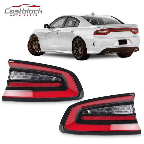Left&Right For 2015-2022 Dodge Charger Red Outer Tail Light Brake Lamp Assembly